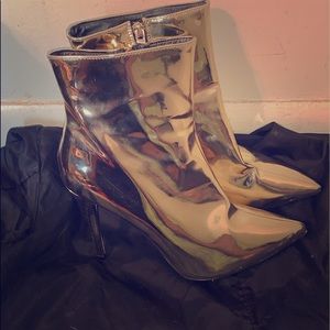 Gold Heel Boots